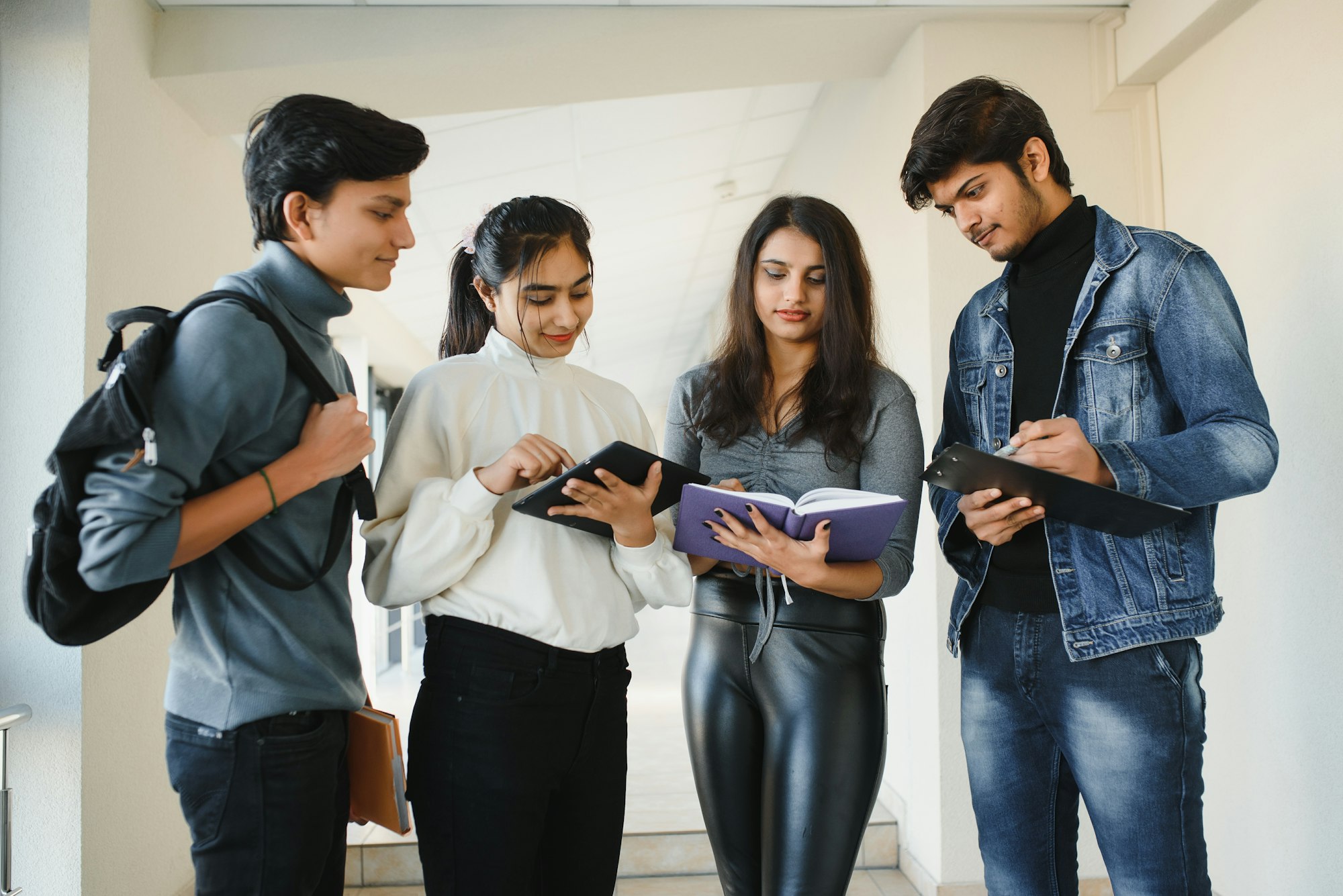 Young Asian Indian college students.